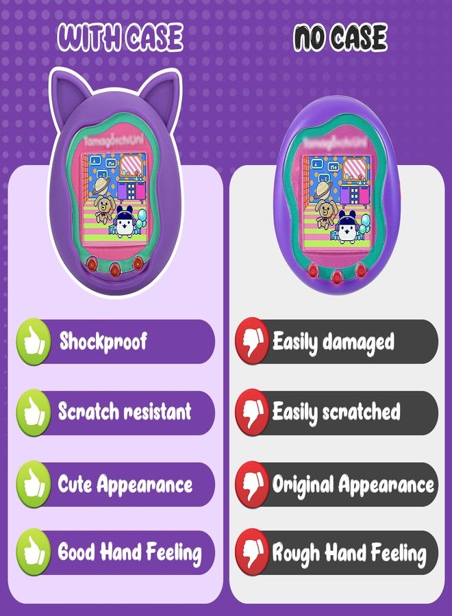 Winceed Case for Tamagotchi Uni, Silicone Cover for Tamagotchi Uni Protector Skin with Lanyard (Purple) - Image 5
